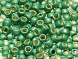 TOHO Round Beads 8/0 - PF589F PermaFinish Galvanized Frosted Jade (50g Vorteilspack)