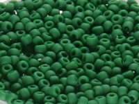 TOHO Round Beads 11/0 - 47HF Opaque Frosted Pine Green...