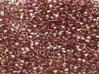 TOHO Round Beads 11/0 - 203 Gold-Lustered Light Amethyst...