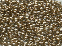 TOHO Round Beads 8/0 - 204 Gold-Lustered Montana Blue...