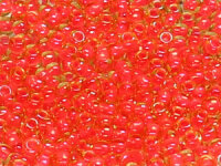TOHO Round Beads 8/0 - 979 Neon Pink-Lined Light Topaz...