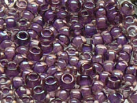 TOHO Round Beads 8/0 - 928 Opaque Purple-Lined Rainbow...