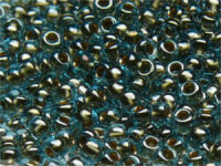TOHO Round Beads 8/0 - 990 Gold-Lined Aqua (50g...