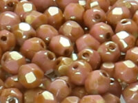 GSP Rund 4mm - Luster Opaque Rose/Gold Topaz