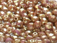 GSP Rund 3mm - Luster Opaque Gold/Smoky Topaz