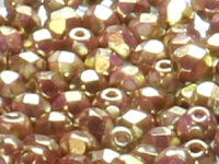 GSP Rund 4mm - Luster Opaque Gold/Smoky Topaz