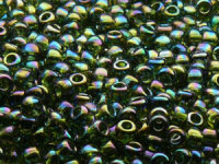 TOHO Round Beads 15/0 - 180 Transparent Rainbow Olivine... TOHO Round Beads 15/0 - 180 Transparent Rainbow Olivine...