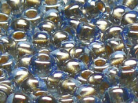 TOHO Round Beads 15/0 - 992 Gold-Lined Light Montana Blue...
