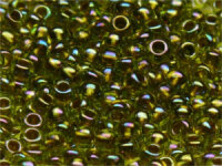 TOHO Round Beads 15/0 - 996 Gold-Lined Rainbow Peridot...