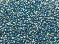 TOHO Round Beads 15/0 - 188 Capri Blue Lined Luster...