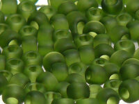 TOHO Round Beads 15/0 - 940F Transparent Frosted Olivine...