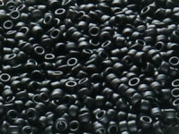 TOHO Round Beads 15/0 - 2612F Semi-Glazed Jet (30g...