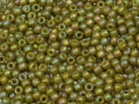 TOHO Round Beads 15/0 - 2631F Semi-Glazed Rainbow Olive...