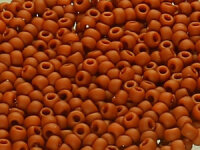 TOHO Round Beads 11/0 - 46LF Opaque Frosted Terra Cotta...