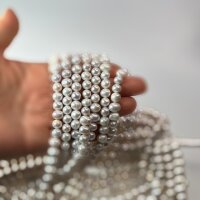 Süßwasserperlen Potato ca.7-8mm Mirage White A ca. 35cm Strang