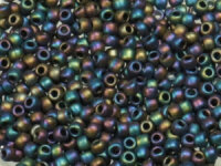 TOHO Round Beads 8/0 - 2642F Semi Glazed Rainbow Jet (50g...