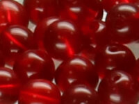 Czech Pressed Beads Round 8mm Light Siam Ruby