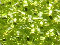 TOHO Triangle Beads 11/0 - 24 Silver-Lined Lime Green...