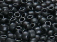 TOHO Round Beads 8/0 - 2612F Semi Glazed Jet (ca. 9,5g)