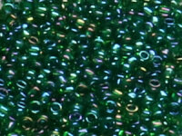 TOHO Round Beads 11/0 - 249 Emerald-Lined Peridot (ca. 10g)