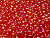 TOHO Round Beads 8/0 - 165B Transparent Rainbow Siam Ruby...