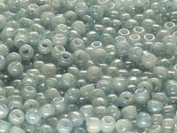 TOHO Round Beads 8/0 - 1205 Marbled Opaque White/Blue...