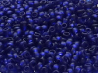 TOHO Round Beads 15/0 - 8DF Transparent Frosted Cobalt...