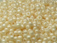 TOHO Round Beads 8/0 - 123 Opaque Lustered Light Beige...