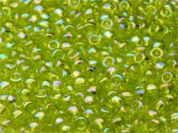TOHO Round Beads 11/0 - 164 Transparent Rainbow Lime...