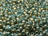 TOHO Round Beads 11/0 - 1703 Gilded Marble Turquoise -...