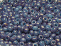 TOHO Round Beads 8/0 - 1204 Marbled Opaque Light Blue/...