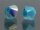 SWAROVSKI #5328 4mm Turquoise Aurore Boreale (267 AB) Vintage