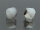 SWAROVSKI #5301 4mm White Alabaster Metallic Silver (281METSI) SONDERFARBE Vintage