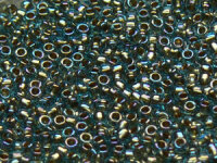 TOHO Round Beads 8/0 - 995 Gold-Lined Rainbow Aqua (ca....