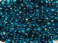 TOHO Round Beads 15/0 - 167BD Transparent-Rainbow Teal...