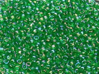 TOHO Round Beads 15/0 - 167B Trans Rainbow Grass Green...