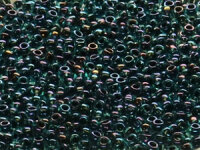 TOHO Round Beads 8/0 - 248 Jet-Lined Aqua (ca. 10g)