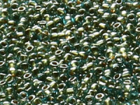 TOHO Round Beads 15/0 - 990 Gold-Lined Aqua (ca. 6g)