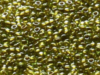 TOHO Round Beads 15/0 - 991 Gold-Lined Peridot (ca. 6g)