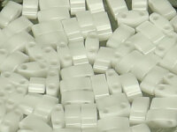 Miyuki Half-Tila Beads TLH402 Opaque White (ca. 5g)