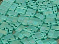Miyuki Half-Tila Beads TLH412FR Matte Opaque RB Turquoise...