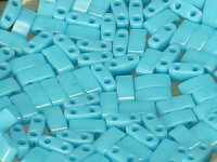 Miyuki Half-Tila Beads TLH413 Opaque Turquoise Blue (ca. 5g)