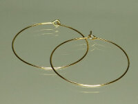 Creolen Stahl Ø 35mm, Farbe Gold (1 Paar)