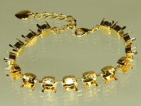 Armband-Fassung für 15 Swarovski Steine SS39 (8mm),...