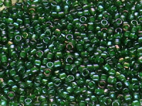 TOHO Round Beads 11/0 - 384 Opaque Green-Lined RB Montana...
