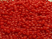 TOHO Round Beads 15/0 - 45F Opaque Frosted Pepper Red...