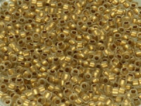 TOHO Round Beads 15/0 - 989FM Gold-Lined Frosted Matte...